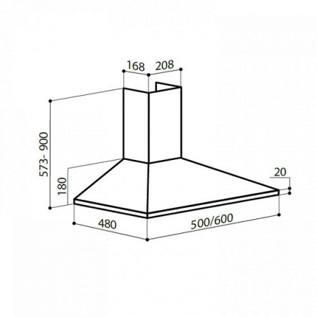 Вытяжка LEX BASIC 600 WHITE
