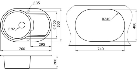 Кухонная мойка PAULMARK Fittich PM317650-DG