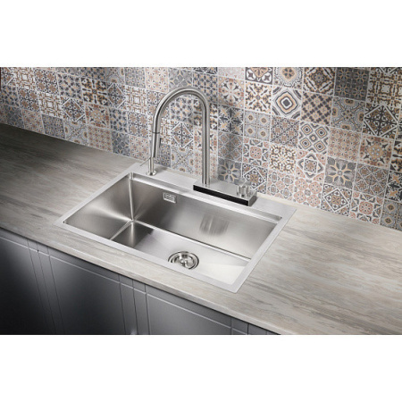 Кухонная мойка MILACIO Denia 68 Steel MC.77410 нержавеющая сталь