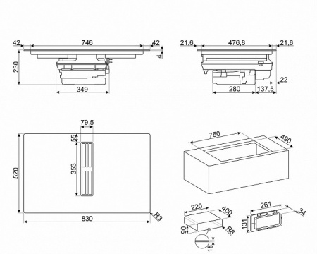 Варочная поверхность SMEG HOBD482D2