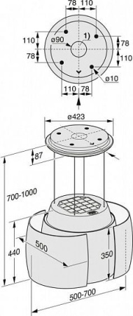 Вытяжка MIELE DA 7378 D BRWS