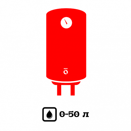 Установка накопительного водонагревателя до 50л