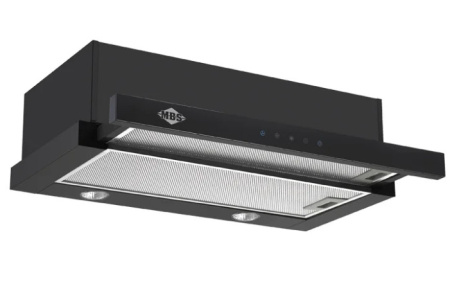 Вытяжка MBS CANNA 260 BLACK GLASS