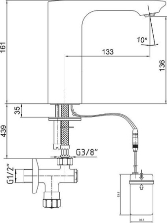 Смеситель E.C.A. Photocell 108108037EX