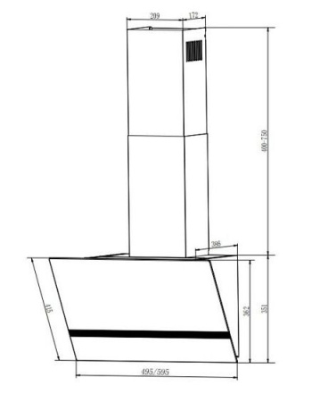 Вытяжка ELIKOR RISE BK 60