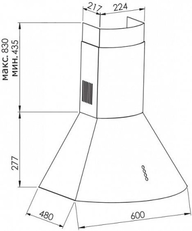Настенная вытяжка KORTING KHC 6630 X