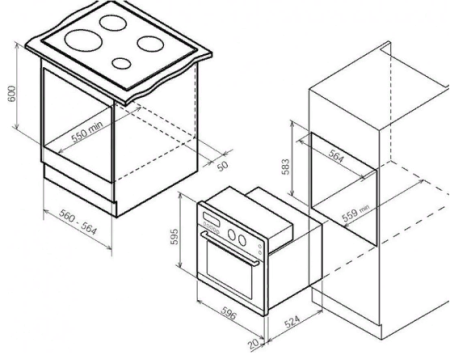 Духовой шкаф Bompani Forno iBake нержавеющая сталь