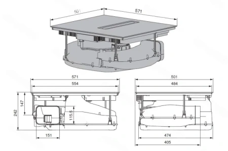 Варочная поверхность V-ZUG CombiCookTop V2000 I604 CCT2T-31175 черный