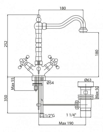 Смеситель CEZARES LORD-LS2-01