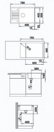 Кухонная мойка BLANCO ZIA XL 6S Compact 523276 жемчужный