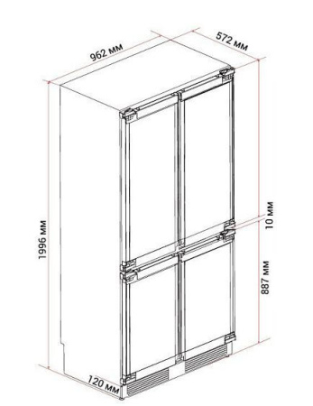 Холодильник HIBERG S-RFQ 800 B inverter
