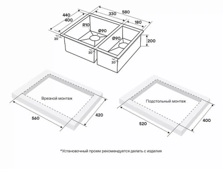 Кухонная мойка PAULMARK NEXT PM225844-BS