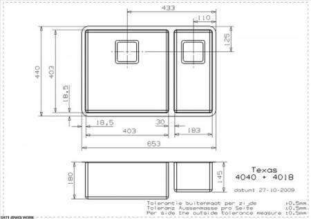 Кухонная мойка REGINOX Texas 40x40+18x40 LUX 3,5 L"