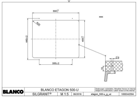 Кухонная мойка BLANCO ETAGON 500-U 522229
