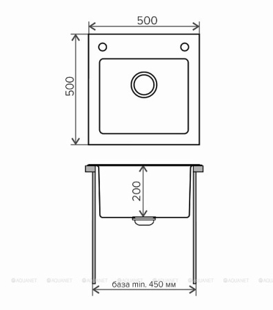 Кухонная мойка TOLERO Ceramic Glass TG-500 черный