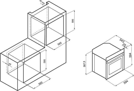 Духовой шкаф EXITEQ F41 MR WHITE GLASS