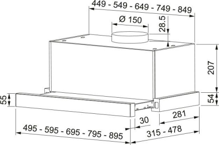 Вытяжка FRANKE TOUCH 60 WH (315.0702.968)