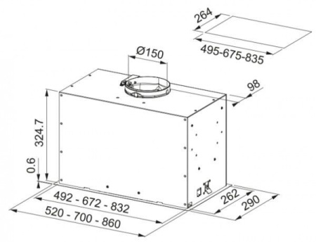 Вытяжка FRANKE FBFP BK MATT A52 KL (305.0665.391)