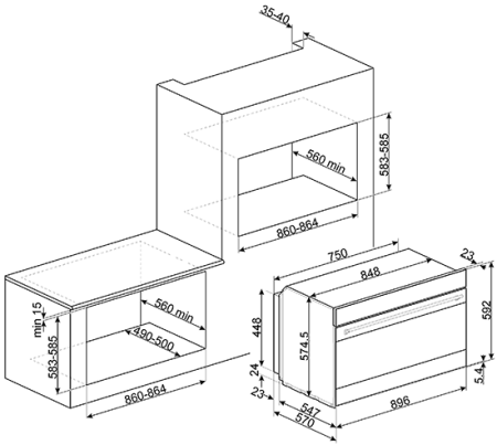 Духовой шкаф SMEG SFP9395X1
