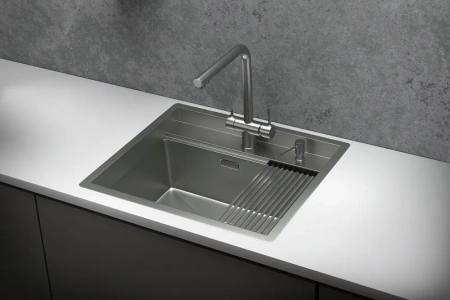 Кухонная мойка GRANULA KS-6051 сталь/матовая