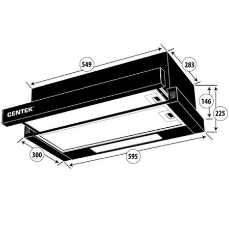 Вытяжка CENTEK CT-1840-60 BLACK