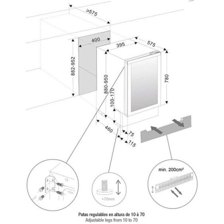 Винный шкаф PANDO PVMBP HD 40-25CRR