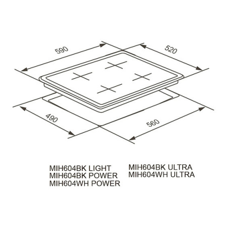 Варочная поверхность MEFERI MIH604BK ULTRA