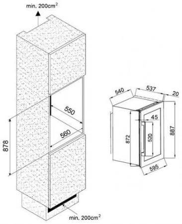 Винный шкаф CLIMADIFF CLI45