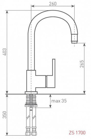 Смеситель Zigmund & Shtain ZS 1700 темная скала