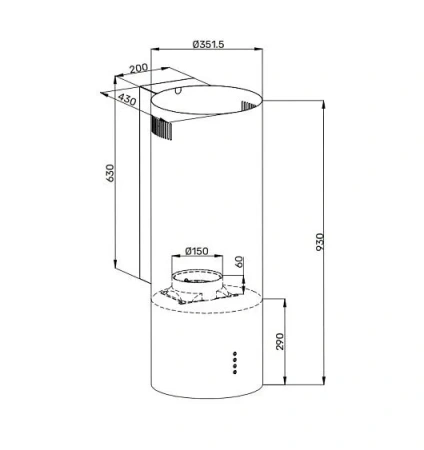 Вытяжка KUPPERSBERG WL-TUBA 35 B