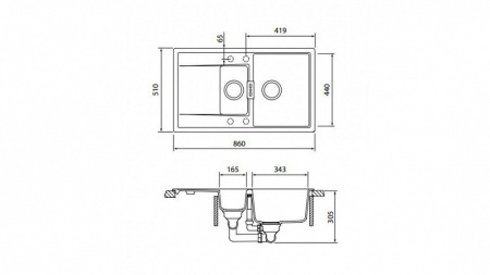 Мойка SCHOCK 700693  eton 60 d cristadur 860х510 магма