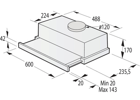 Вытяжка GORENJE TH606E4B