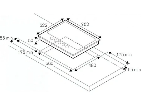 Варочная поверхность BERTAZZONI P755CHERAG