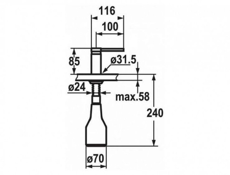 Смеситель FRANKE KWC AVA хром