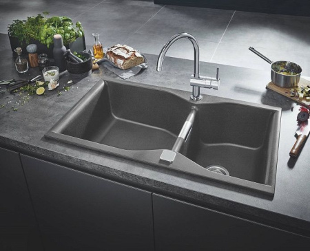 Кухонная мойка GROHE K700 серый гранит 31658AT0