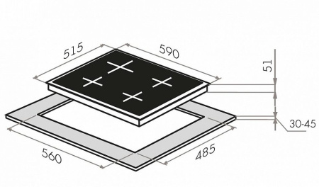 Варочная поверхность MAUNFELD EEHS.64.3CS/KG