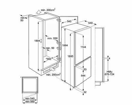 Холодильник SMEG C3192F2P