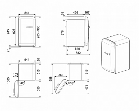Холодильник SMEG FAB10LRD2