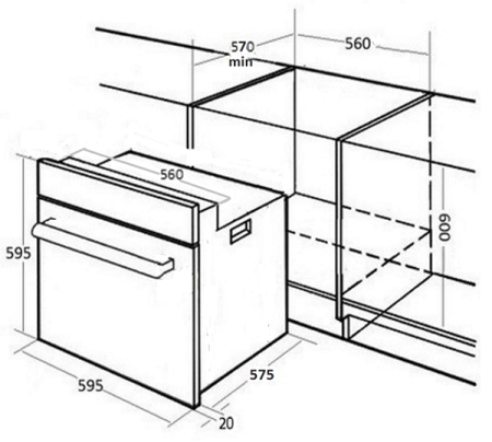Духовой шкаф MONSHER MOE 6292 X