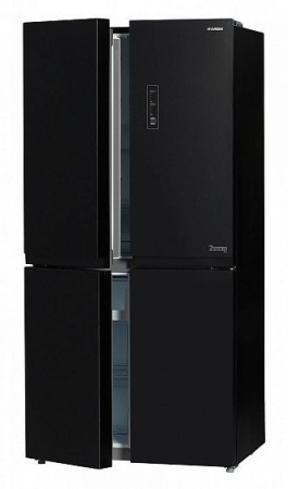 Холодильник HYUNDAI CM5005F черное стекло