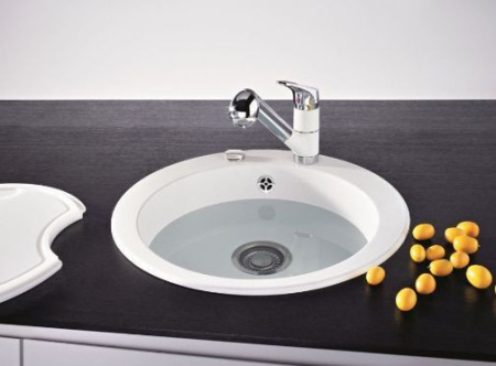 Мойка FRANKE 114.0175.354  rog 610-41 включая стоп-вентиль, белый
