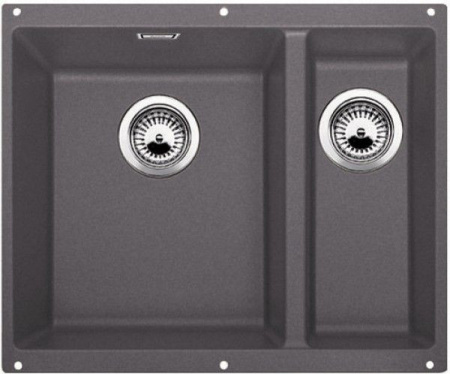 Кухонная мойка BLANCO SUBLINE 340/160-U SILGRANIT 523549 темная скала