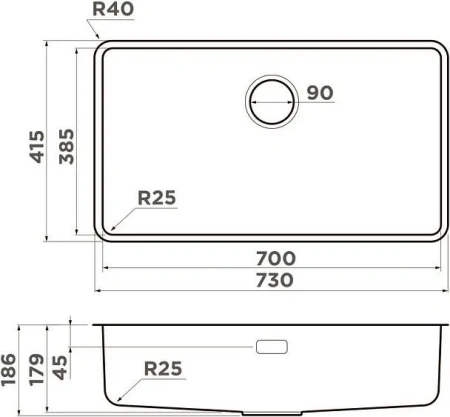 Кухонная мойка OMOIKIRI Omi 73-U/I-GB Ultra (4997563)
