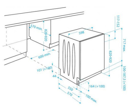 Посудомоечная машина BEKO din 5833 extra
