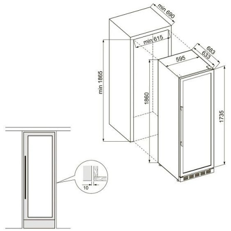 Винный шкаф KRONA BADEN 186/165 BL