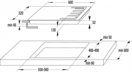 Газовая панель GORENJE GW 6D41 CLB