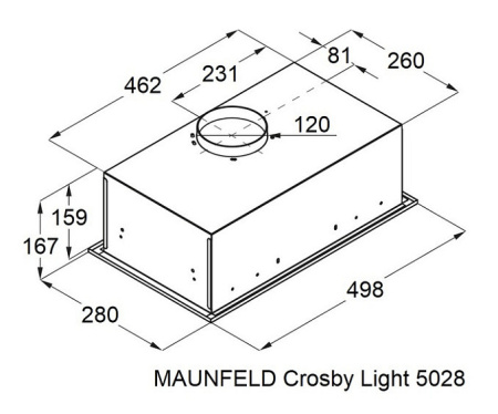 Вытяжка MAUNFELD Crosby Light 5028 нержавеющая сталь
