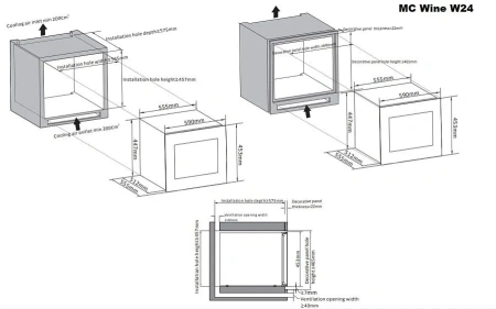 Винный шкаф MOBILECOMFORT W24B