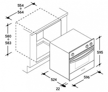 Духовой шкаф CANDY flg 202 w