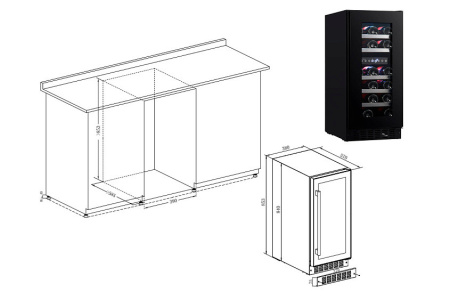 Винный шкаф TEMPTECH SOMQ38DRB